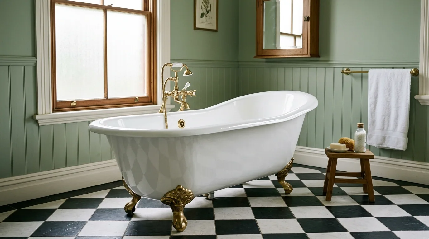 The finished result of professional tub resurfacing: the completed work looking clean, correct and — Rockford, IL